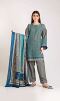 Embroidered Khaddar Shirt 3.25m Printed Shawl 2.5m Shalwar 2.5m