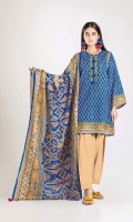 Khaddar Printed Shirt 3.0m Printed Khaddar Dupatta 2.5m Shalwar 2.5m