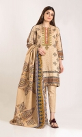 Embroidered Khaddar Printed Shirt 3.0m Khaddar Printed Dupatta 2.5m Shalwar 2.5m