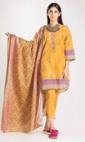 Light Khaddar Printed Shirt 3.0m Light Khaddar Printed Dupatta 2.5m Shalwar 2.5m