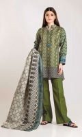 Front & Back Khaddar Printed 2.5m Sleeve Khaddar Print Embroidered 0.75m Khaddar Printed Dupatta 2.5m Shalwar 2.5m