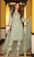 Embroidered Lawn Shirt Embroidered Chiffon Dupatta Plain Trouser