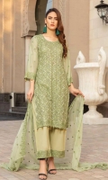 Embroidered Lawn Shirt Embroidered Chiffon Dupatta Plain Trouser