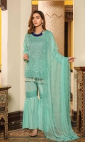 Embroidered Lawn Shirt Embroidered Chiffon Dupatta Plain Trouser