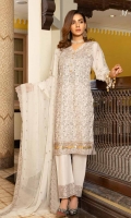 Embroidered Lawn Shirt Embroidered Chiffon Dupatta Plain Trouser