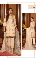 Embroidered Lawn Shirt Embroidered Chiffon Dupatta Plain Trouser