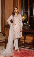 Embroidered Lawn Shirt Embroidered Chiffon Dupatta Plain Trouser