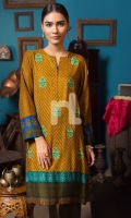 Printed & Embroidered Stitched Linen Shirt -آ 1PC