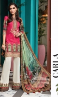 Digital Printed Lawn Shirt Embroidered Neckline Embroidered Front Hem Border Embroidered Sleeve Border Embroidered Neckline Trim Digital Printed Chiffon Dupatta Printed Cotton Cambric Trouser