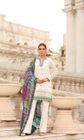 Pure embroidered chiffon shirt with adda work and embellishment  Charmeuse silk block print dupatta